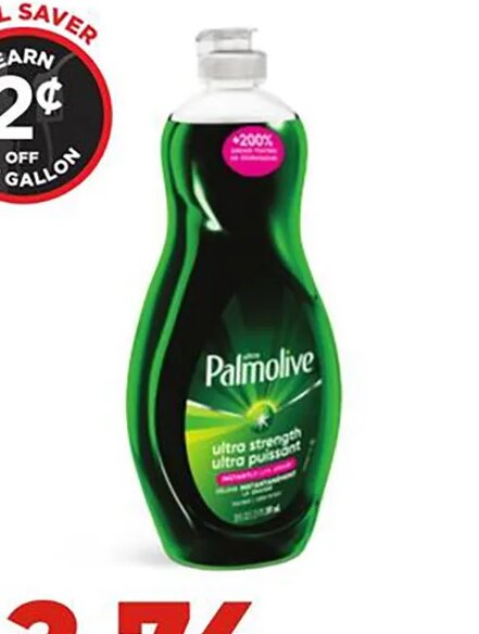 Palmolive or Ajax dish soap at Hy-Vee