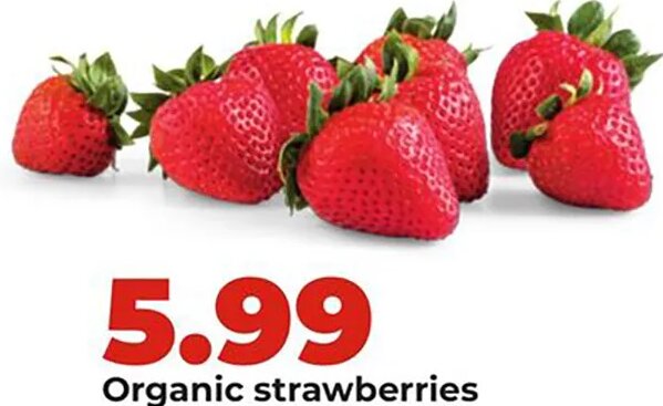 Organic strawberries at Hy-Vee