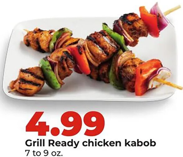 Grill Ready chicken kabob at Hy-Vee