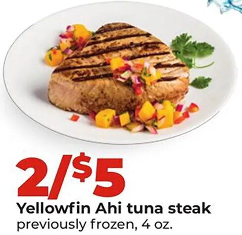 Yellowfin Ahi tuna steak at Hy-Vee