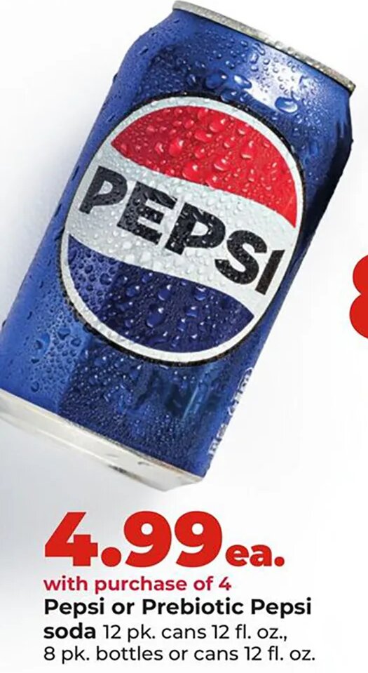 Pepsi or Prebiotic Pepsi soda