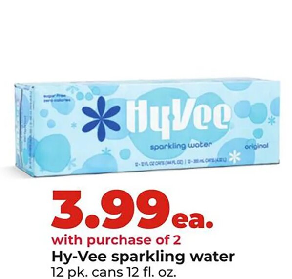 Hy-Vee sparkling water at Hy-Vee