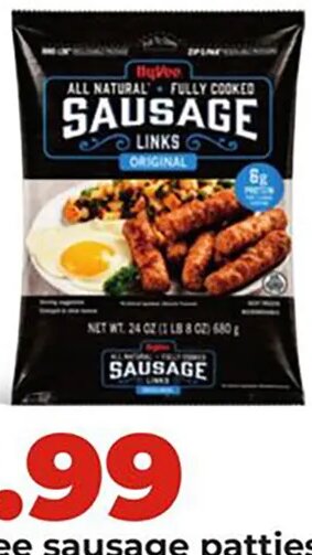 Hy-Vee sausage patties or links at Hy-Vee