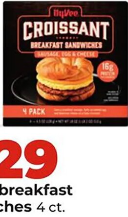Hy-Vee breakfast sandwiches
