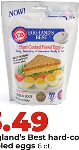 Eggland's Best hard-cooked peeled eggs at Hy-Vee