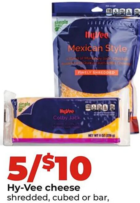 Hy-Vee cheese at Hy-Vee