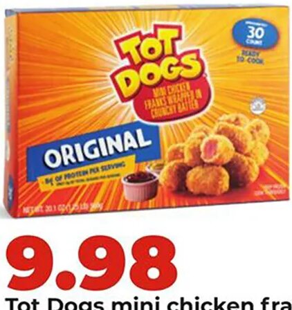 Tot Dogs mini chicken franks at Hy-Vee