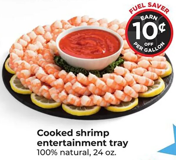 Cooked shrimp entertainment tray