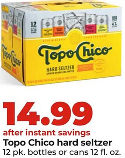 Topo Chico hard seltzer at Hy-Vee