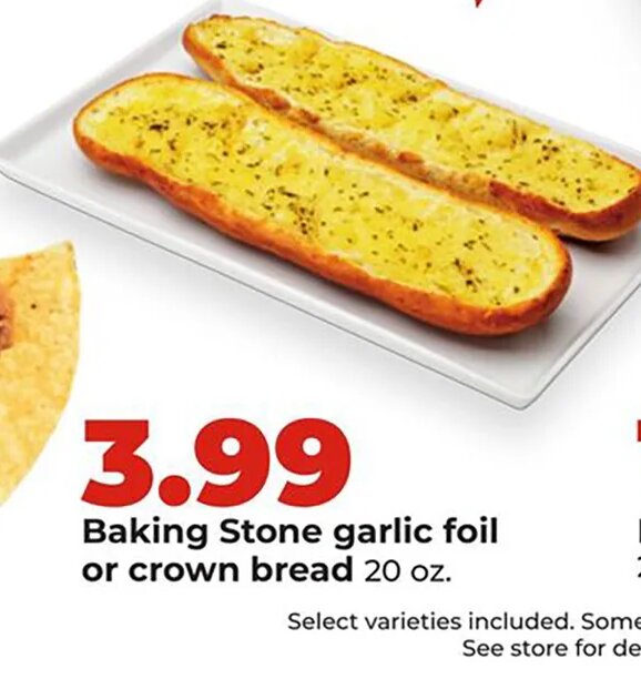 Baking Stone garlic foil or crown bread