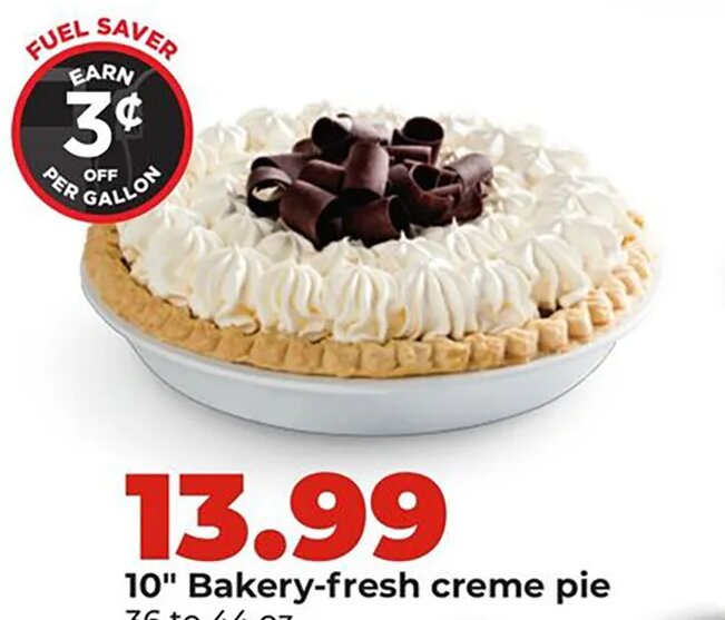 10" Bakery-fresh creme pie