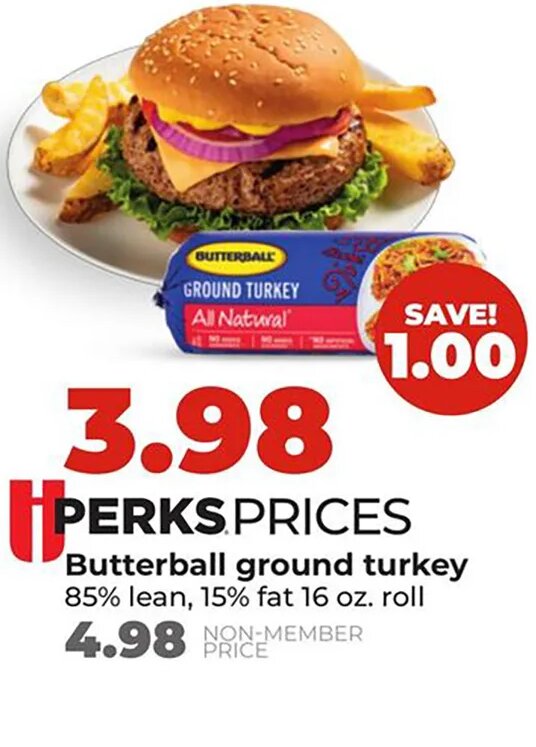 Butterball ground turkey at Hy-Vee