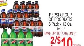 Pepsi Group of Products at Ingles Markets