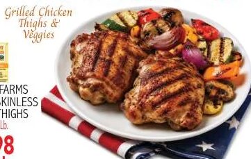 HARVEST FARMS BONELESS SKINLESS CHICKEN THIGHS
