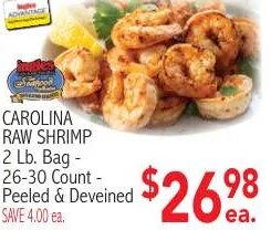 Carolina Raw Shrimp at Ingles Markets