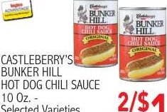 CASTLEBERRY'S BUNKER HILL HOT DOG CHILI SAUCE