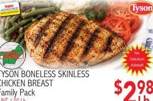 Tyson Boneless Skinless Chicken Breast at Ingles Markets