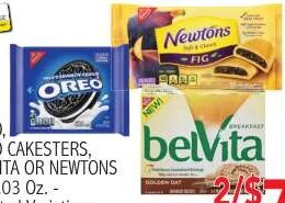 Oreo, Oreo Cakesters, Belvita or Newtons at Ingles Markets