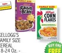 KELLOGG'S FAMILY SIZE CEREAL