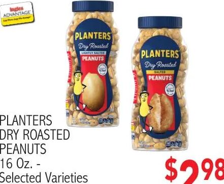 PLANTERS DRY ROASTED PEANUTS