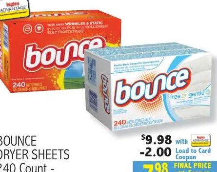 BOUNCE DRYER SHEETS