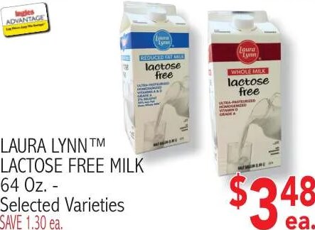 Laura Lynn™ Lactose Free Milk at Ingles Markets