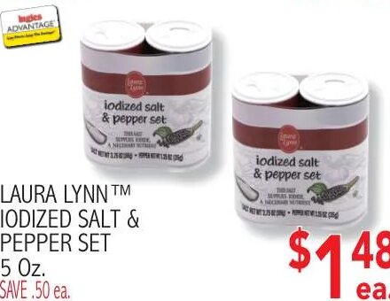 LAURA LYNN™ IODIZED SALT & PEPPER SET