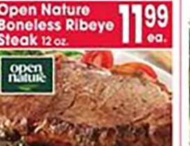 Open Nature Boneless Ribeye Steak at Jewel-Osco