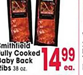 Smithfield Fully Cooked Baby Back Ribs at Jewel-Osco