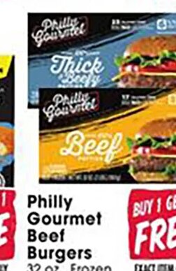 Philly Gourmet Beef Burgers