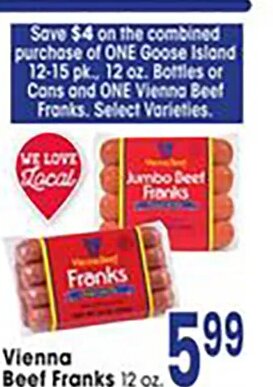 Vienna Beef Franks at Jewel-Osco