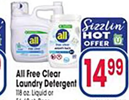 All Free Clear Laundry Detergent