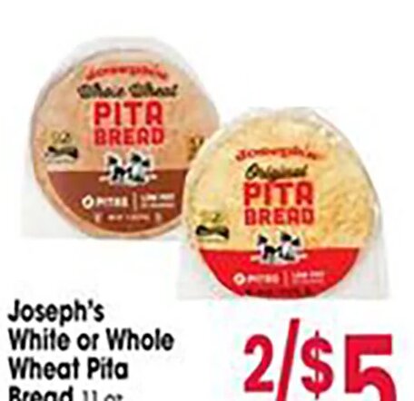 Joseph's White or Whole Wheat Pita Bread at Jewel-Osco
