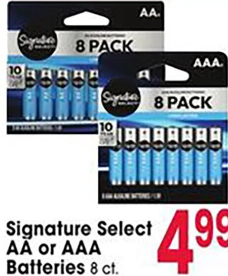 Signature Select AA or AAA Batteries