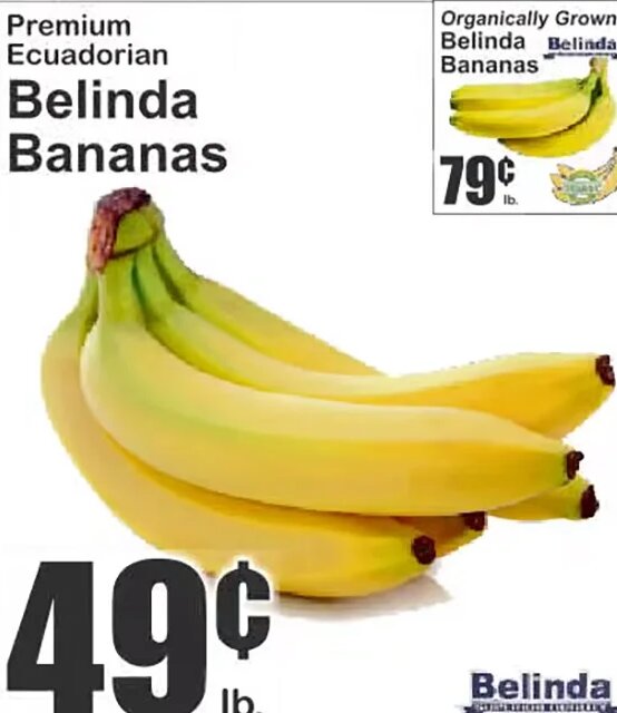 Premium Ecuadorian Belinda Bananas