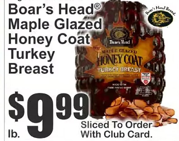 Boar's Head Maple Glazed Honey Coat Turkey Breast