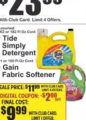 Gain Fabric Softener at Key Food