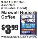 Maxwell House Coffee at Key Food