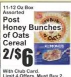 Post Honey Bunches of Oats Cereal at Key Food