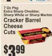 Cracker Barrel Cheese Cuts at Key Food