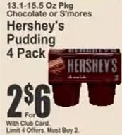 Hershey's Pudding at Key Food