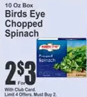 Birds Eye Chopped Spinach