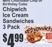 Chipwich Ice Cream Sandwiches at Key Food