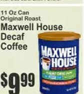 Maxwell House Decaf Coffee at Key Food