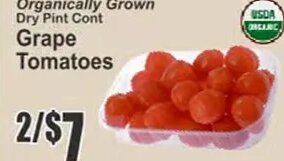 Organically Grown Grape Tomatoes at Key Food