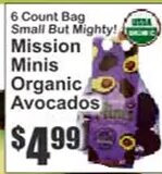 Mission Minis Organic Avocados at Key Food