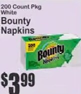 Bounty Napkins at Key Food