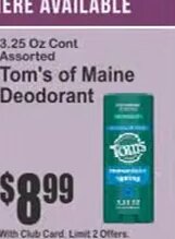 Tom's of Maine Deodorant