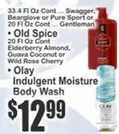 Old Spice / Olay Body Wash at Key Food