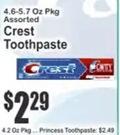 Crest Toothpaste at Key Food